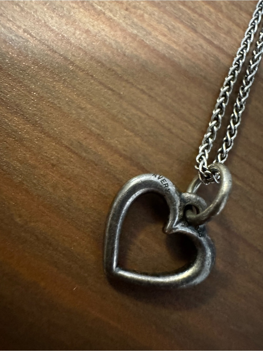 James Avery Sterling Silver Heart Pendant Necklace - Antique Silver